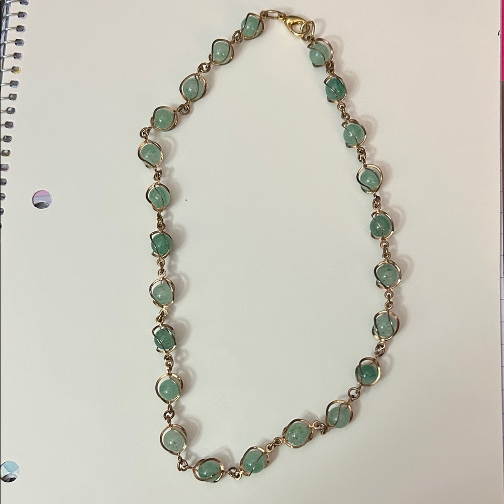 Elegant Green Beaded Necklace